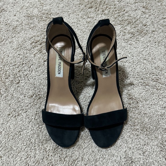 Steve Madden Black Suede Heels - Picture 3 of 4